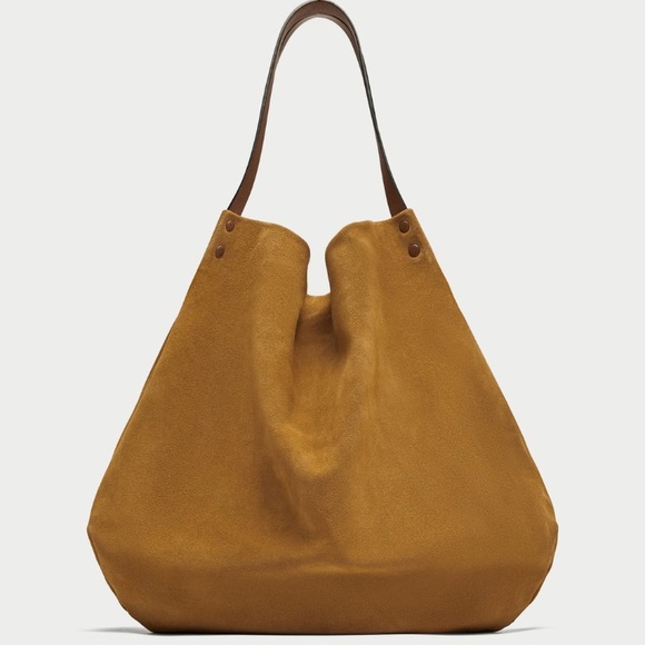 Zara Handbags - ZARA Leather Bucket Bag